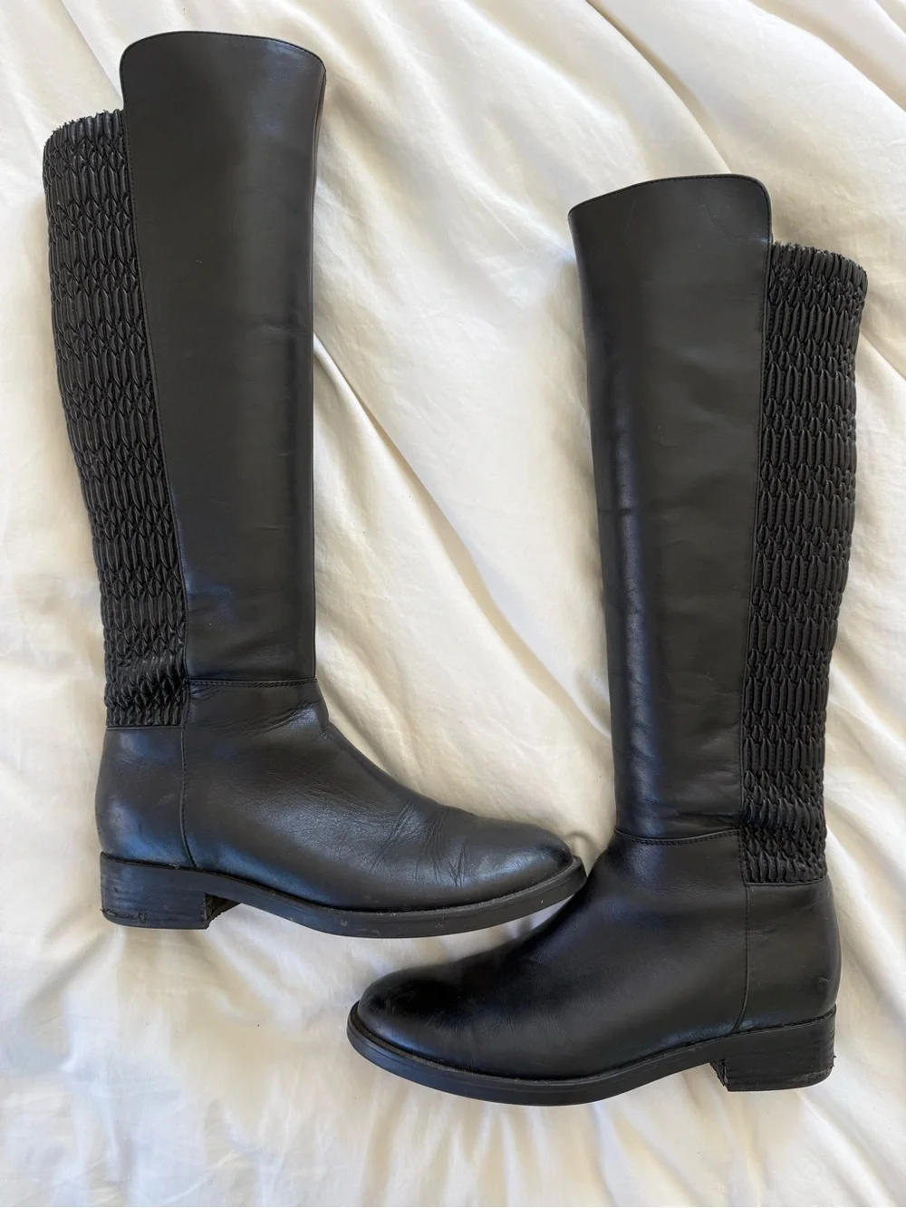 Blondo Elenor Waterproof Black Leather Riding Boots Size 8M